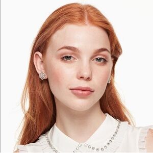 Kate Spade Sputnik Starburst Stud Earrings | Silver-Tone with Sparkling Crystals